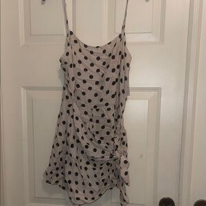 Lovers + Friends Polka Dot Mini Dress in Cream and Black
